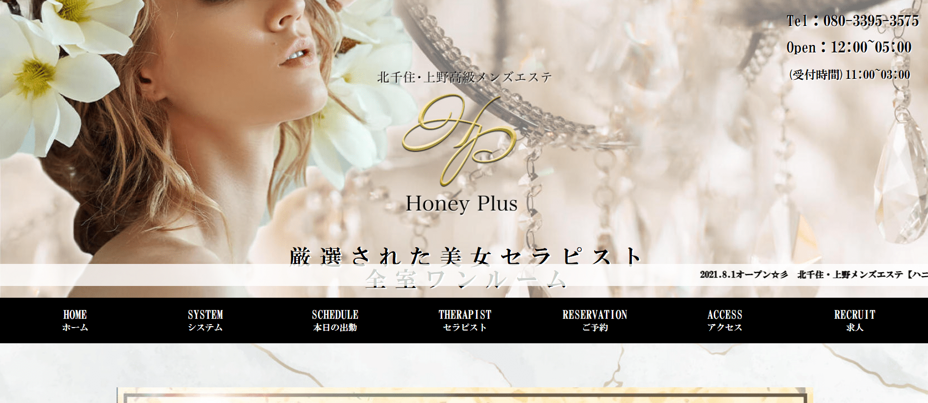 ハニープラスHoney Plusのトップページ画像