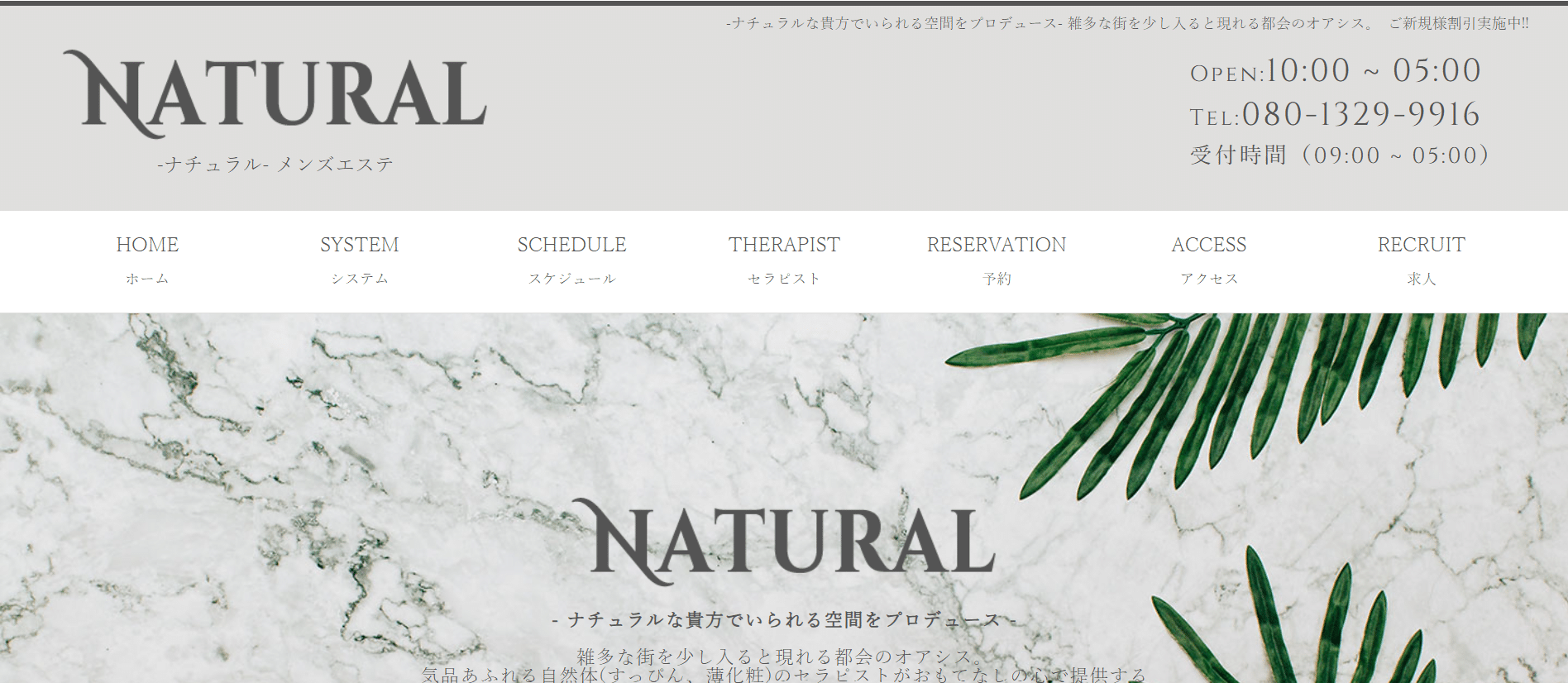 ナチュラルNATURALのトップページ画像