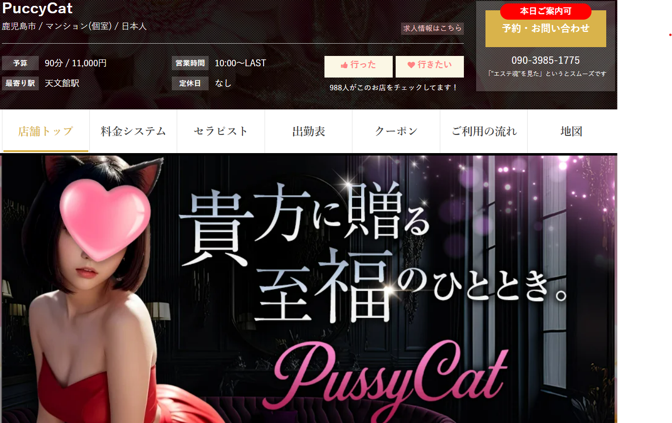 『プッシーキャット(PuccyCat)』体験談。 『プッシーキャット(PuccyCat)』体験談。