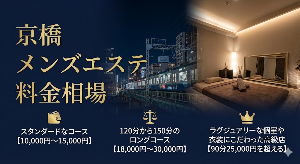 京橋メンズエステ価格相場